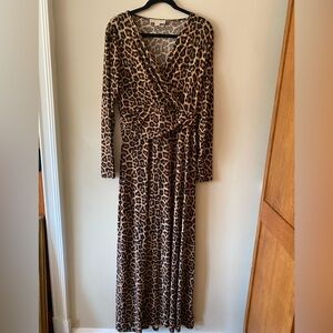 Michael Kors Leopard Print Long Dress